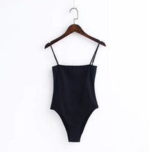 Load image into Gallery viewer, TXJRH Sexy Spaghetti Strap Backless fit Romper Body Siamese Bodysuit Slim Skinny Tight Jumpsuit Undershirt Playsuits 4 Color S-L